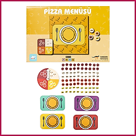 Hopiers Kanguru Matematik Pizza Menüsü Oyunu - Çarpma İşlemi Öğreten Eğitici Oyun | 2-4 Oyuncu | Müfredatına Uyumlu | Eğlenceli Matematik Becerileri
