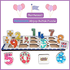 Montessori Matematik Ahşap Bultak Puzzle Seti