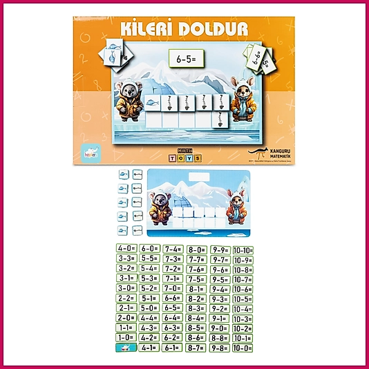 Kanguru Matematik Kileri Doldur Oyunu - Çıkarma İşlemi Öğrenme | 3-7 Yaş | İlkokula Hazırlık / 5-6 Yaş