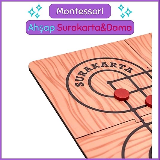 Montessori Ahşap Surakarta & Dama Oyunu