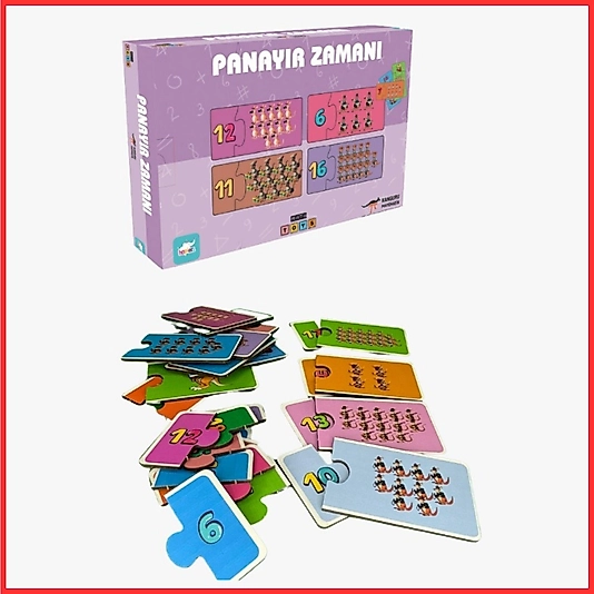 Kanguru Matematik Panayır Zamanı Oyunu-Sayı Eşleştirme ve Gruplama Becerisi Geliştiren Eğitici Oyun / 5 Yaş / 2 Oyuncu