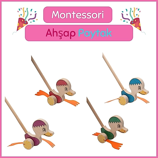 Ahşap Sevimli Paytak Yürüteç