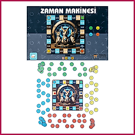 Kanguru Matematik Zaman Makinesi Oyunu - Analog Saat Okuma | 1-3 Oyuncu | İlkokul Müfredatına Uyumlu / 8-9 Yaş / 1-3 Oyuncu