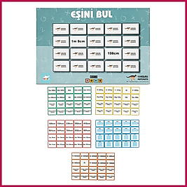 Kanguru Matematik Eşini Bul Oyunu-Ölçü Birimleri & Dönüşümleri-2-4 Oyuncu-İlkokul Müfredatına Uyumlu / 8-9 Yaş