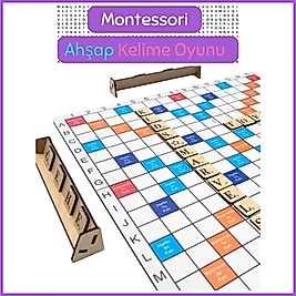 Montessori Ahşap Kelime Oyunu | Güvenli, Eğitici, Öğretici ve Eğlenceli Harf Oyunu