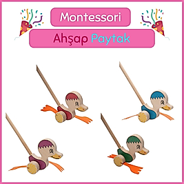 Ahşap Sevimli Paytak Yürüteç